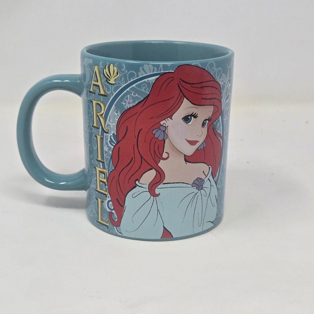 Disney The Little‎ Mermaid Ariel 14oz Ceramic Coffee Mug Blue Silver Buffalo